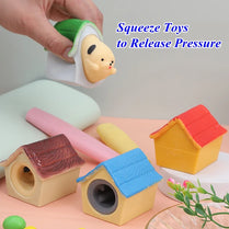 1PC Squeeze Sensory Pop Up Fidget Toys,Decompression Dog House Cup Squeeze Toys, Stress Relief Hand Toys,Office Desk Anti-Anxiety Stretchy Toys for Adults and Kids