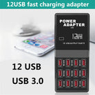 12 Port USB Charging Station | Universal Multi Charger Hub 12A Desktop Fast