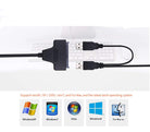 Best USB 2.0 SATA 7+15pin to USB 2.0 Adapter Cable for 2.5 HDD SSD Laptop Hard