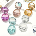 Contact Lens Case High Quality Travel Kit Egg ShapeTravel Portable Solid Color Lens Cover Container Beauty Pupil Storage Soaking Box Eyewear Accessories