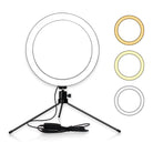 HX-260 26cm 10 Inch Round Ring Light Selfie Stick For YouTube TikTok Insta