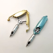 1PC Creative Unique Folding Ballpoint Pen 1.0mm Black Gel Pen Writing Tools School Student Stationary Office Supplies