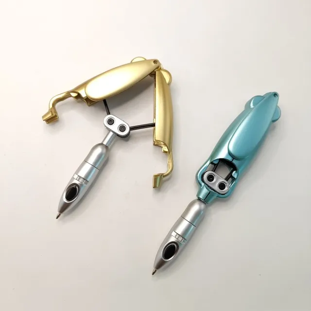 1PC Creative Unique Folding Ballpoint Pen 1.0mm Black Gel Pen Writing Tools School Student Stationary Office Supplies