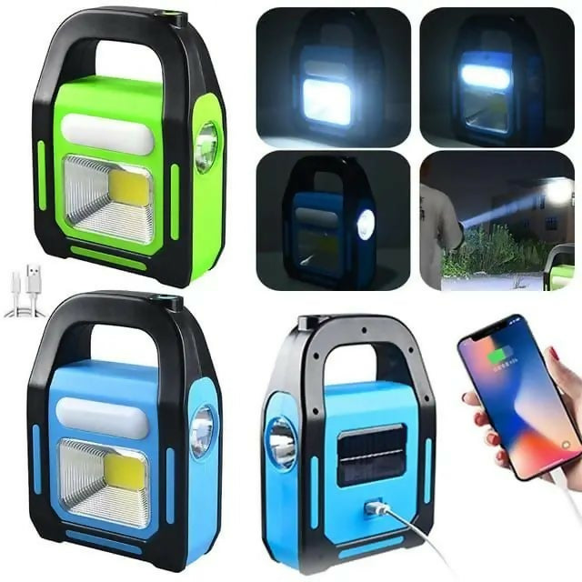 LED WORK LAMP USB RECHARGEABLE PORTABLE SOLAR LANTERN EMERGENCY LIGHTS OUTDOOR TENT HIKING CAMPING LIGHTS