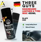 Three Guys Dashboard Leather & Tyre Wax Spray 450ml