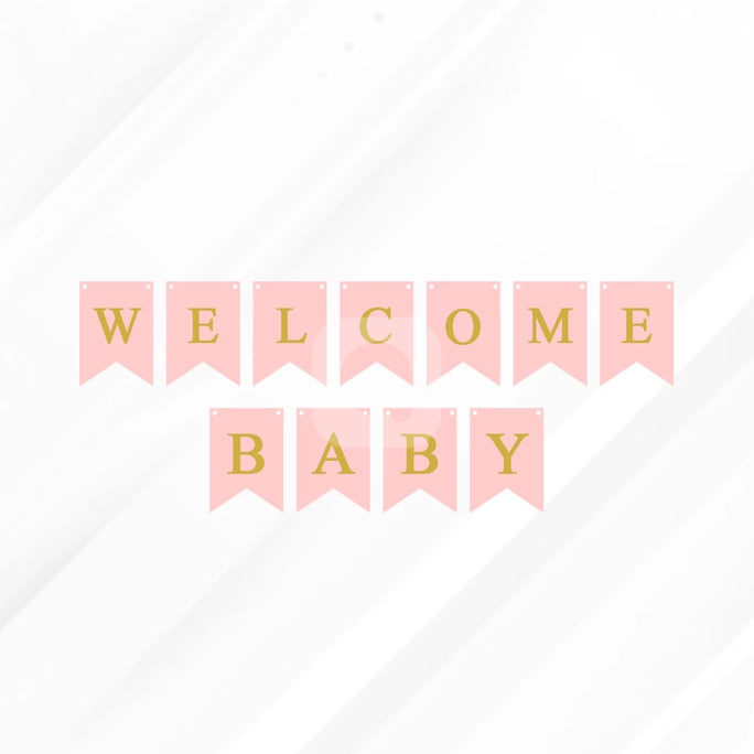 Welcome Baby Letter Bunting Banner Decoration Set