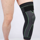 Strapped Knee Pads, Knitted Extended Knee Braces and Leg Pads, Knee Sleeve for Basketball Cycling Running, Sports Knee Supports