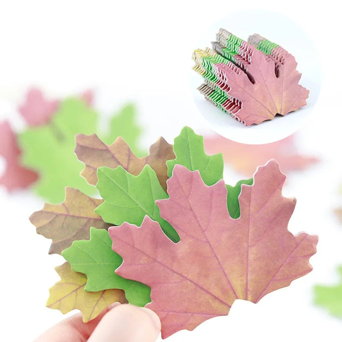 1 Pieces Cute Cartoon Maple Leaves Sticky Notes