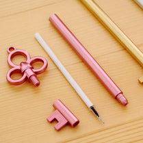 01 PC Plastic Retro Key Gel Pen Candy Color Key Pen Key Gel Pen Student Gel Pen