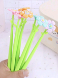 1pc Fine Point 0.5mm fresh and light flower silicone pen stationery store unisex pen for Home School Office Supplies
