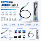 3.5mm Jack Audio Cable Male to Male Stereo AUX Lead Wire | 3.5mm Headphone