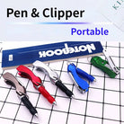 1PC Protable Key Chain Ballpoint Gel Pen 0.7mm Folding Metal Nail Clippers Ballpoint Pen Mini Office School Supplies