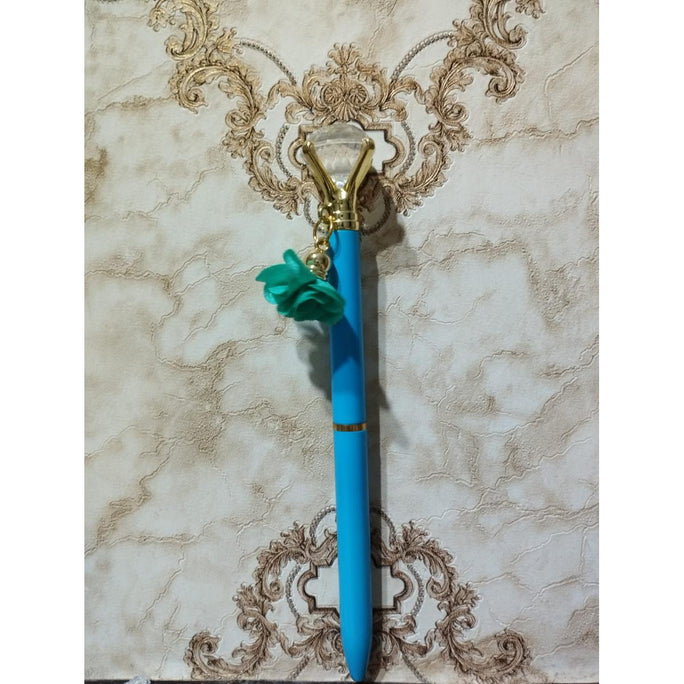 01 Pc Diamond Flower Metal Ballpoint pen 1Pcs Crystal Ballpoint Pens Metal Big Diamond Pen Creativity School Stationery 1.0mm Rotating Writing Tool Advertising Office Cute Rotary Ball pens Business pen office School writing supplies