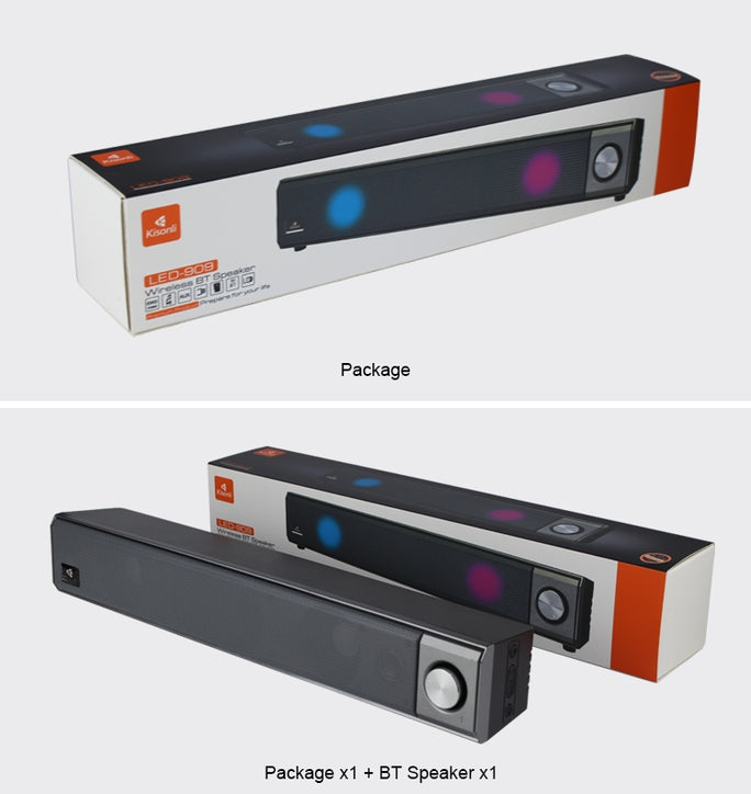 Kisonli LED-909 LED-805 LED-906 LED-913 Desktop Wireless Speaker Bluetooth