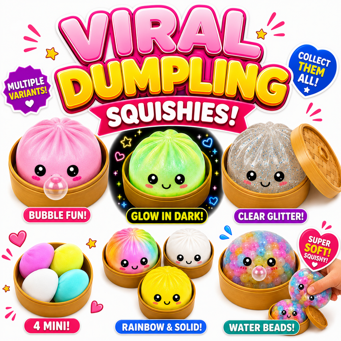 ( 01Pc / Box ) Squeeze Toys Box Dumpling Squishy Rising Stress Ball | Soft Desk Stress Relief for Office Home Relaxation