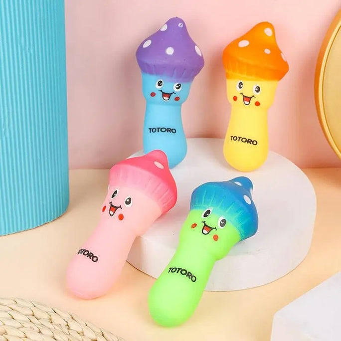 01 pc Colorful Mushroom Balls Sensory Toy Squeeze Dough Ball Bun With Relax Your Mind Toys Stretchy Desk Toys Pull And Stretch