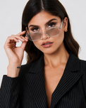 Rave Crystal Clear Square Frame Eyeglasses