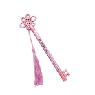 01 Pc Hanging Spike Chinese Knot Key Shape Gel Pen Student Office Stationery Signature Pen