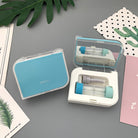 Contact Lens Case Travel Kit Pattern Travel Portable Solid Color Lens Cover Container Beauty Pupil Storage Soaking Box Eyewear Accessories