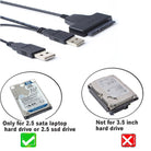 Best USB 2.0 SATA 7+15pin to USB 2.0 Adapter Cable for 2.5 HDD SSD Laptop Hard