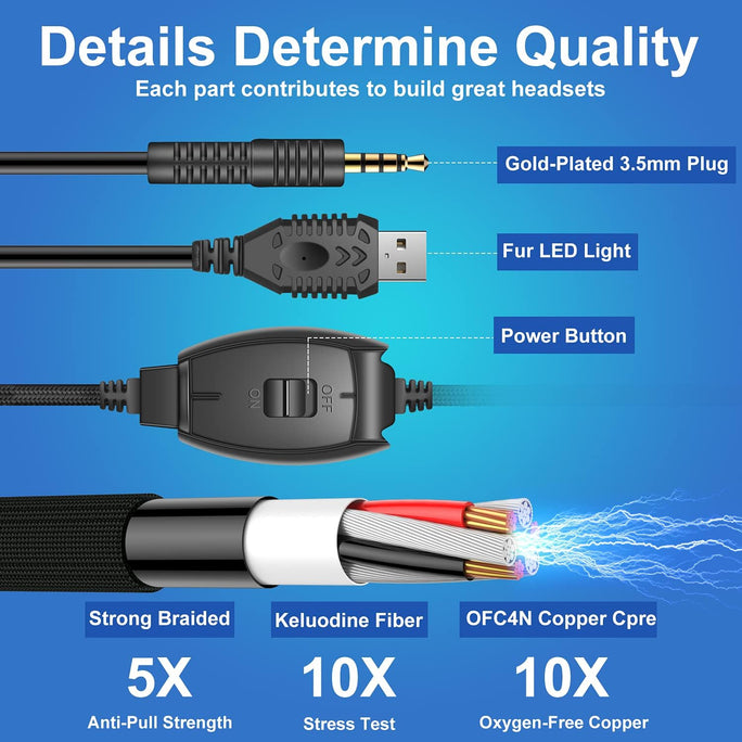Gaming Headset L1 With Mic For PC,PS4,Xbox One,Xbox 360 And Laptop Over-Ear