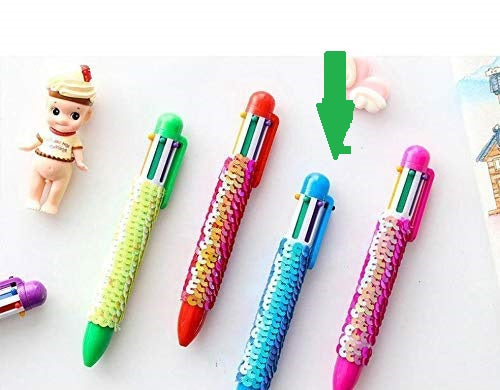 01 Pc Sequence 6 ink in1 Gel Pen Cute pen, cute stationary, pen for kids, best gift for girls, best gift for kids (Sequence Multi Ink Pen