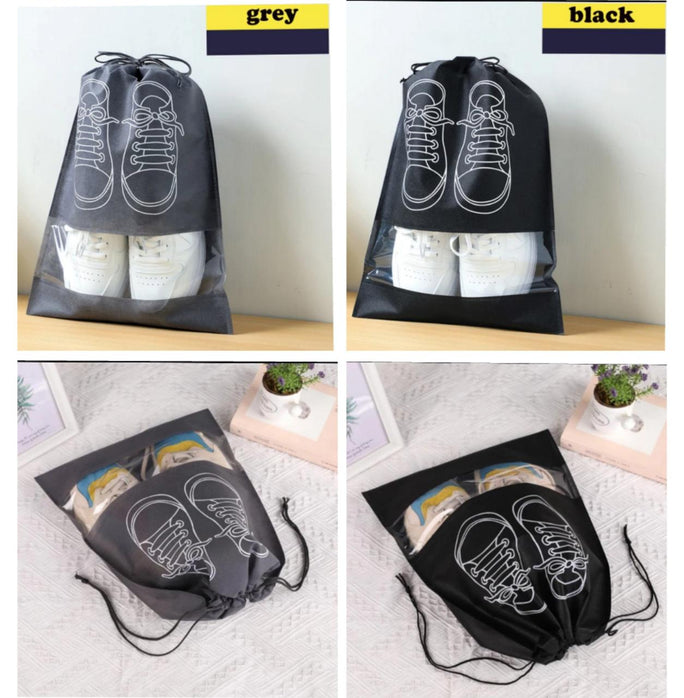 Non-woven Shoes Bag Waterproof Dustproof Travel Bag Portable Tote Drawstring Bag For Shoes Storage