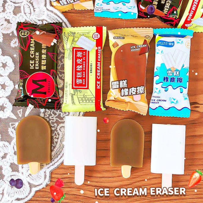 01 Pc CUTE ERASERS, ICE CREAM, PENCIL ERASERS-CUTE SCHOOL KIDS SUPPLIES-STATIONERY ITEMS