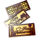 01 Golden color Wooden frame Greeting card Envelopes, to congratulate your loved ones, stylish design of wooden frame of on finest golden color chemical coated cardboard envelope, double taped.