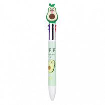 01 Pcs 6 in 1 Multicolor Pen Korean Creative Lovely Avocado Design 06 Colors Cute Shaped Ballpoint Pens,multicolors Press Ball Pens,students Hand Account Pens