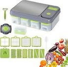 Multifunctional Vegetable Chopper with Container And Cutting Board, Suitable for Chopping