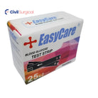 EasyCare Blood Glucose Test Strips | Pack of 25 & 50 (25x2 Twin Vials) | Compatible with EasyCare Glucometer | No Coding Required High-Accuracy Sugar Testing Strips