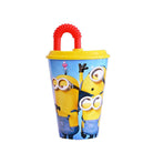 Prince Ware Straw Glass - Kids Tumbler Glass with Straw (Pack of 2)