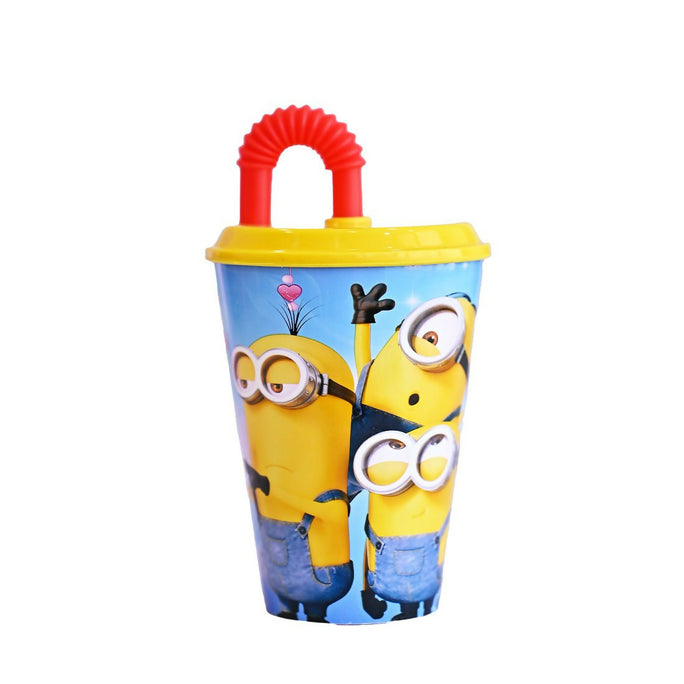 Prince Ware Straw Glass - Kids Tumbler Glass with Straw (Pack of 2)