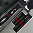 4PCS Original Carbon Fiber Car Door Sill Protector Sticker For Toyota Car Accessories Protective Door Sill Sticker Car Stickers Stickers For Car