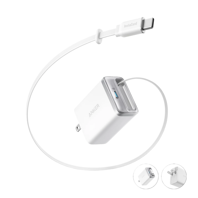 Anker Nano Charger 35w, Built-In Retractable USB-C Cable