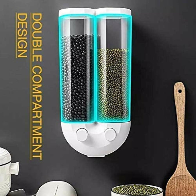 Dispenser Tank Pusher Type Wall Mounted Cereal Storage Tank Kitchen Leakproof and Sealed Tank Grain Dispenser Tank