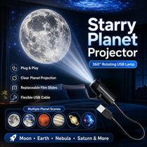 LED Planet Projector Lamp, Featuring Planets with Interchangeable Images, 360° Rotating