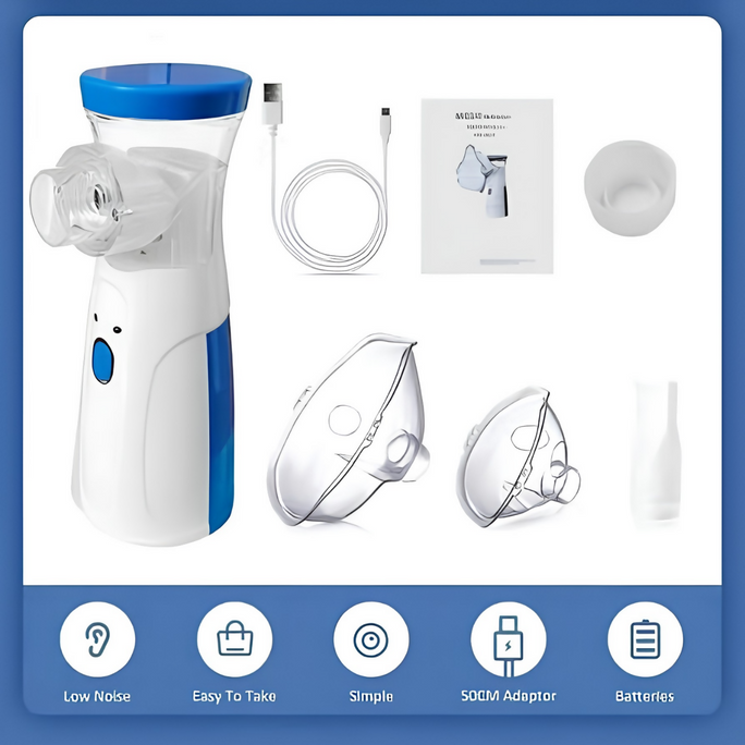 Portable Mesh Nebulizer Machine for Kids & Adults