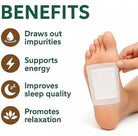 KINOKI BOX PACKING Kinoki Cleansing Detox Foot Pads are adhesive patches that are applied to the soles of the feet typically overnight Manufacturers claim these pads draw out toxins from the body
