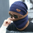 2pc Winter Cap Beanie Hat Cap Neck Warmer Scarf Set Fleece Lined Skull Cap And Scarf Unisex Hat & Scarf Set Stylish Knit Skull Cap For Men Women