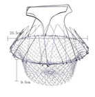 Vegetable Frying, Foldable Strainer, Chef Basket 12 IN 1