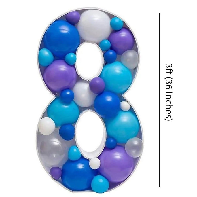 Number 8 Mosaic Balloon Decoration Frame