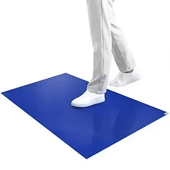 Sticky Mat/Adhesive Mat 24" x 36" Blue (Case of 10 Mats,30 Sheets Each) for Cleanroom,Laboratory,Hospital,Production,Construction Pets