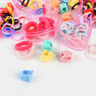Hair Accessories Gift Set - Hair Accessories Star box - Baby Hair Clips for Girls with Claw Clips, Rubber Bands & Pony Beads - Cute Baby Clips for Girls Gift Set