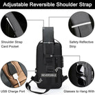 Chest Bag Multifunction Crossbody Sport Running Travel Sling Pack Anti theft USB Charge Shoulder Messenger Pack Luxury Brand Men