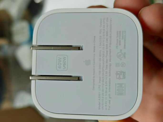 Apple 2Pin 40W Dynamic Power Adapter with 60W Max