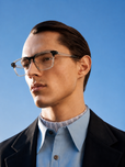 Crystal Dual-Tone Square Eyeglasses