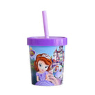Prince Ware Ice Glass - Kids Tumbler Glass with Straw (Pack of 2)