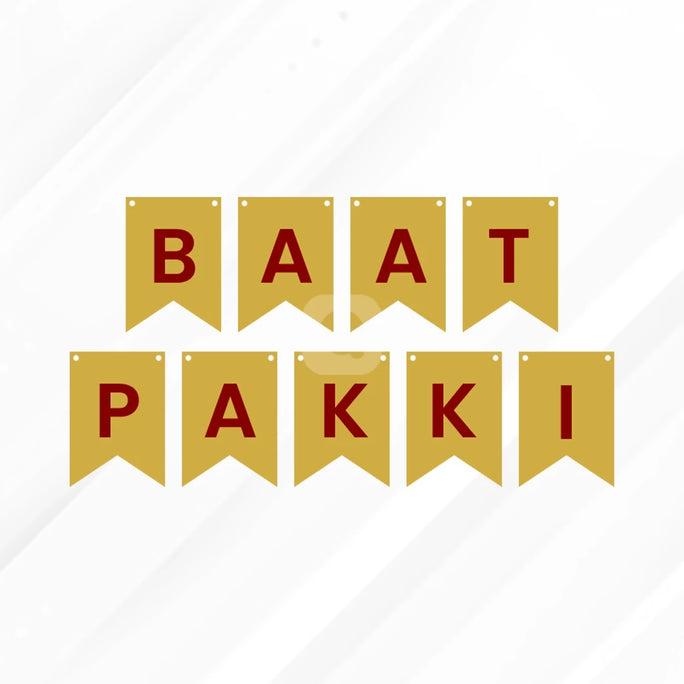 Baat Pakki Letter Bunting Banner Decoration Set